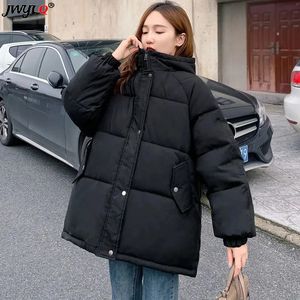 Dames Donsparka's Winter Basic Katoenen Dames Korte Jas Koreaanse Mode Streetwear Losse Uitloper Casual Dikke Warme Oversize 231114