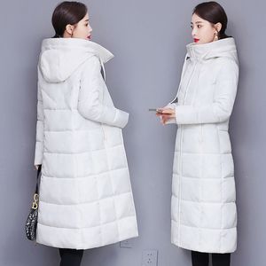 Femmes Down Parkas Manteau D'hiver Rembourré Veste Longue Plus La Taille Épaissie Sur Le Genou Casual À Capuche Femmes 221122