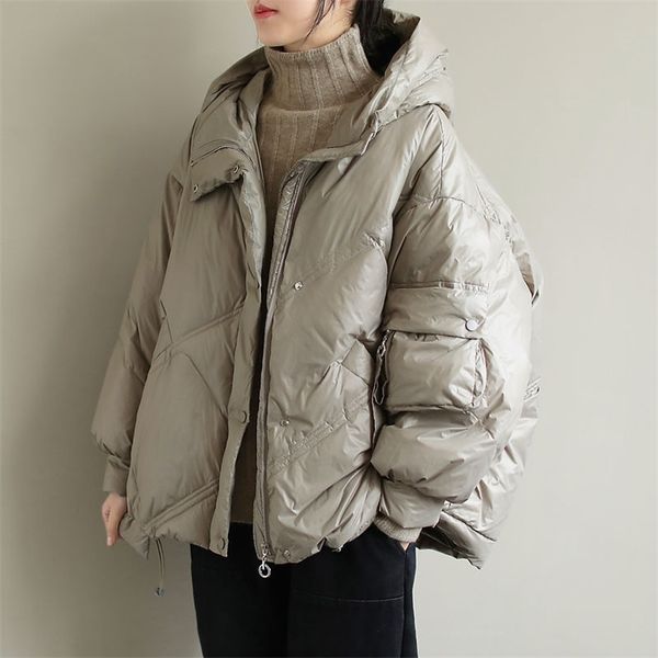 Femmes vers le bas Parkas hiver doudoune femmes courtes produits européens en vrac épais mode pain manteau blanc canard vers le bas manteau 220914