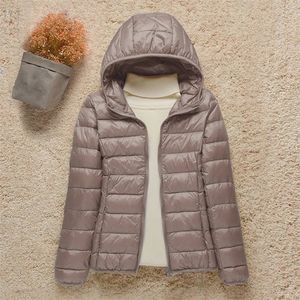 Dames Down Parkas Women Dun Down Jacket Witte Duck Down Ultralight Jackets Herfst en Winter Warm Lagen draagbaar Outdarse 220929