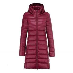 Femmes Down Parkas Femmes Hiver Puffy Vestes Capuche Amovible Femme Mince Blanc Canard Manteau Femme Portable Fluffy Long Manteaux 5XL 221124