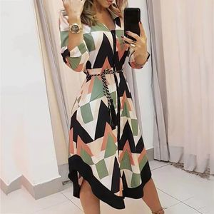 Robe femme robe fluide style de vacances d'été Feminino Imprimé décontracté et cocktail de taille 240411