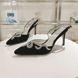 chaussures habillées pour femmes cleo slinbacks sophistiqués simplicité des cristaux couverts en spirale du designer allongé qui éclairent de boucles à talons hauts hauts