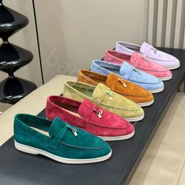 Dames kleding schoenen topkwaliteit kasjmier loafers ontwerpers schoen klassiek ronde tenen flat hiel vrijetijdscomfort vier seizoenen dames fabriek loafer met doos