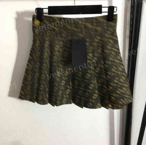 Vestidos para mujer Marca de moda Carta Logo Imprimir Cintura alta Falda corta plisada Vestido de lujo de alta calidad Diseñador Ropa de mujer 0912