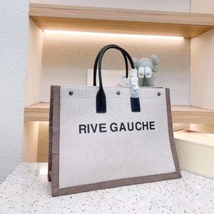 Damesborduurwerk Rive Gauche draagtas ontwerpers reistas herenmode clutch geweven luxe canvas handtassen Crossbody Schouder weekendtas Grote capaciteit Strandtassen