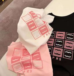 Camisetas bordadas bordadas para mujer Diseñadores de lujo Camas de moda ropa de calle casual de calles sueltas Sport de manga corta de algodón puro de alta calidad.