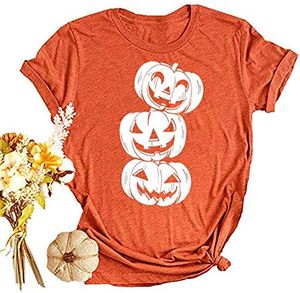 T-shirt citrouille d'automne pour femme, haut humoristique à manches courtes avec image d'Halloween