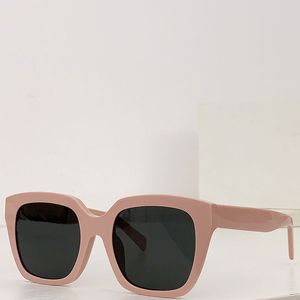 Femmes marque de mode lunettes de soleil de marque hommes femmes rose carré acétate fibre cadre mince miroir jambes avec logo lunettes de soleil de style extérieur CE40198F