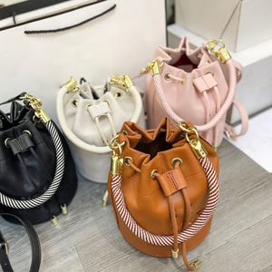 Sacs seau tendance pour femmes, sacs à bandoulière en cuir avec cordon de serrage, sacs à main