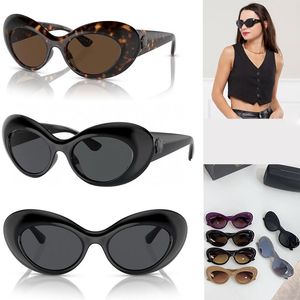Dames mode kat oog zonnebrillen heren ovaal frame buitenste zonvisor designer hoogwaardige UV400 resistent zonnebril met doos ve456uu