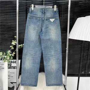 Dames mode denim broek broek ontwerp achterletter badge casual jeans ontwerpers meisje lange jean pant kleding ers