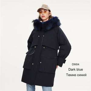 Créateur de mode pour femmes Down Jacket loisirs en plein air hiver style mi-long avec un manteau chaud pour femmes en fourrure