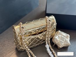 Sacs de soirée de mode pour femmes sacs d'épaule en cuir breveté Sacs de chaîne de créateurs en argent en argent avec petit sac d'étoile