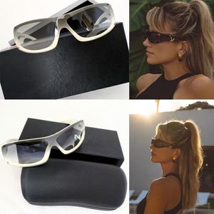 Dames mode buiten zonnebrillen klassieke y2k sunvisor designer hoogwaardige luxe fit bril met originele verpakkingsdoos ch5072