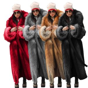 Femmes fausse fourrure manteau automne hiver grande taille veste mode solide survêtement pardessus automne hiver épais garder au chaud femmes longs hauts klw5750