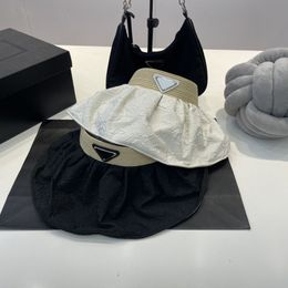 Sombrero de visera para mujer Sombrero de diseñador de verano negro Deportes de ocio Protector solar Sombreros de copa vacíos Tasa de flujo de algodón de paja Visera de cabeza de tendencia de moda para mujeres