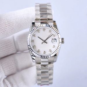 Reloj mecánico completamente automático para mujer 31 mm 28 mm Relojes con cara de perla Reloj de pulsera Aaa Regalo Vida Relojes de pulsera de diseñador a prueba de agua