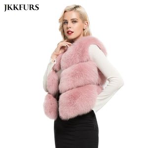 Femmes fourrure fausse arrivée femmes réels gilets hiver épais chaud dame mode style moelleux naturel gilet 3 rangées gilet S7162 220829