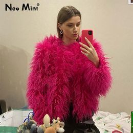 Femmes Fourrure Faux Bonbons Coloré Élégant Manteau Fuzzy Femmes Mode D'hiver Shaggy Surdimensionné Fluffy Mouton Veste Festival Manteaux 231031