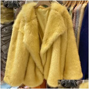 Fur furse women coat women winter cardigan veste veste de lambe à la longueur mi-longueur pabillement p surdimension