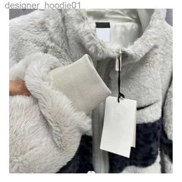 Womens Fur Faux Fur Invierno Nueva moda para mujer Abrigo de piel sintética Chaqueta Diseñador Suelto Multifuncional Cálido Cuello alto Lana artificial Abrigos para hombres y mujeres Tamaño SXXL L23