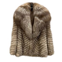 Cappotto caldo invernale da donna in pelliccia sintetica di alta qualità Giacca naturale al 100% Cappotti reali Stile femminile Capispalla peloso GT6255 230928