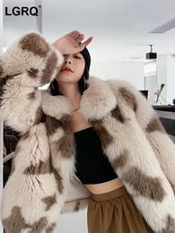 Damen Pelz Faux LGRQ Trendy Hohe Qualität Luxus Original Nachahmung Haar Kurzmantel Elegante Mode Jacke 19F3838 230922