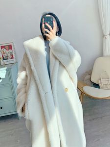 Femmes fourrure Faux M hiver Tedy ours en peluche manteau pour femmes cheveux de chameau moyen Long silhouette alpaga manteau de fourrure femmes 221122