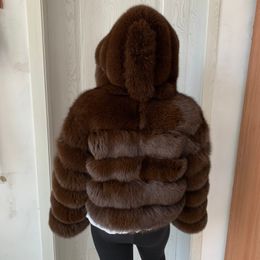 Damesbont Faux echt bont capuchonjas winter warme mode natuurlijke plus jas hoogwaardige pluizige wasbeer 230828