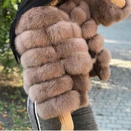 Womens Bont Faux stijl echte bontjas 100% natuurlijke jas vrouwelijke winter warm leer hoge kwaliteit vest 230923