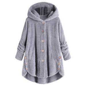 Femmes fourrure fausse hiver manteau léopard femmes bouton à capuche à manches longues veste poches femmes manteaux femmes Outwalk tissu chaud dame 230822