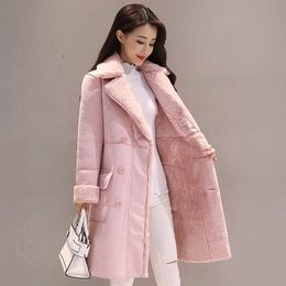 Piel para mujer Faux Winter Fashion Moda de alta calidad Abrigo de piel de conejo Abrigo de terciopelo Largo Femenino Suelto Grueso Cálido Mink Teddy 230828