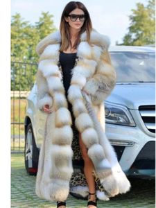 Abrigo cálido más largo de piel sintética para mujer, abrigo cálido de manga larga con capucha, allinone XXXXL 231017