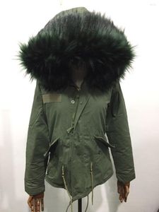 Femmes fourrures pour femmes hiver down veste réel colla manteau de mode parka de mode épaisse de vêtements de vent chauds