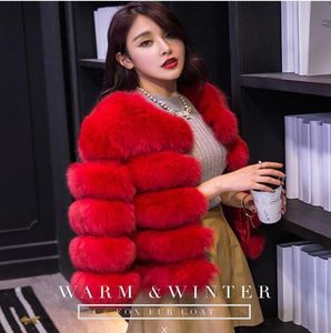 Dames bontvest luxe ontwerper winterlagen casual solide kleur vrouwelijke mode jassen vrouw korte lengte warm outdarnen3205330