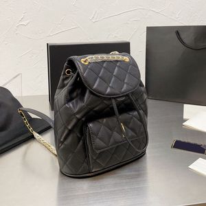 Femmes Filles Sacs À Dos Sacs Classique Délicat Cordon Seau Matelasse Chaîne Matériel Agneau Caviar Designers Dames Voyage Grande Capacité