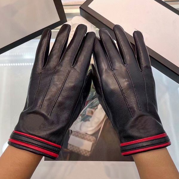 Guantes para mujer Diseñadores para hombres Pantalla táctil para mujer Guantes cálidos de cuero Guante Moda de invierno Teléfono inteligente móvil Guantes de cinco dedos