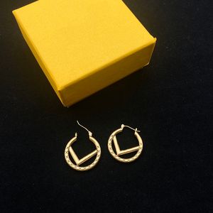 Womens Gold Hoop oorbellen Designer voor mannen Luxe sieraden Love Earring F Studs Golden Small Hoops Designers Classic Accessories 2303071BF
