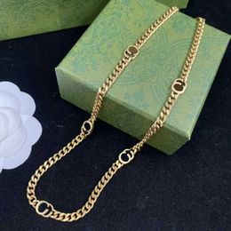 Collar de oro para mujer Diseñador colgante de cartas de cartas largas collares para hombres G joyas de lujo