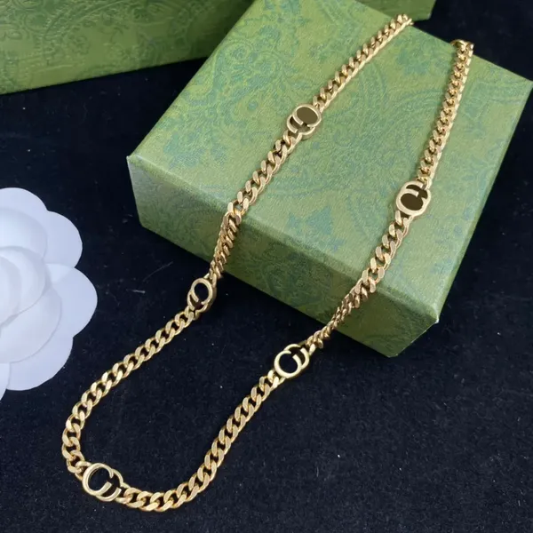 Mulheres Colar de Ouro Pingente Designer Long Letter Chains Colares Mens G Colar Luxo Jóias Mulher Corrente Dourada Gravata Presente de Casamento Jewlery Party 231141D