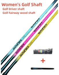 Clubs de golf pour femmes arbre rose / jaune / bleu auto sf405 adaptateur et poignées 240418