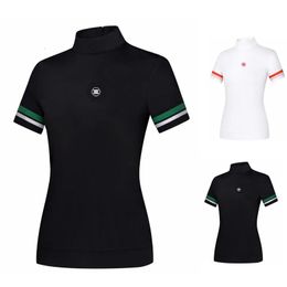 Womens Golf Wear 2024 T-shirts de polo de golf respirant d'été Femmes Femmes à manches courtes Slim Shirts Casual Sports Tops Golf Vêtements 240419