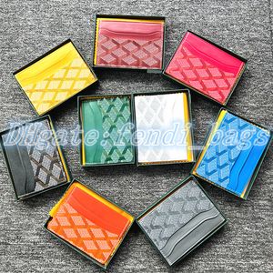 Porte-cartes pour femmes Saints Sulpices porte-monnaie 4 poches pour cartes Mini portefeuille avec boîte en cuir véritable luxe Designer hommes portefeuilles pour dames porte-monnaie porte-cartes de crédit pochette pour clés