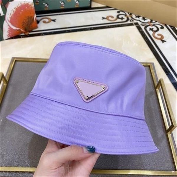 Mujer Summer Summer Bob Triángulo Soft Bloque Cubas RE Nylon Amarillo Azul Multi Casquette Casquette Capilla de diseñadora para mujeres Daily Sport Casual MZ01