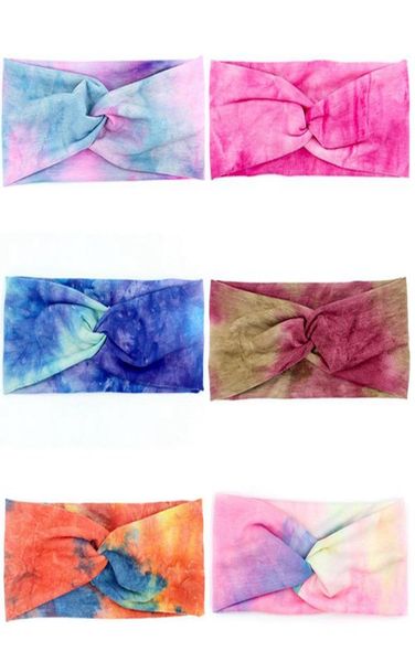 Bandons féminins Headraps Tie Dye Turban HairBands Fashion Hair Accessoires Running Bandband Sports HairBand 6 Styles KKA79878732988