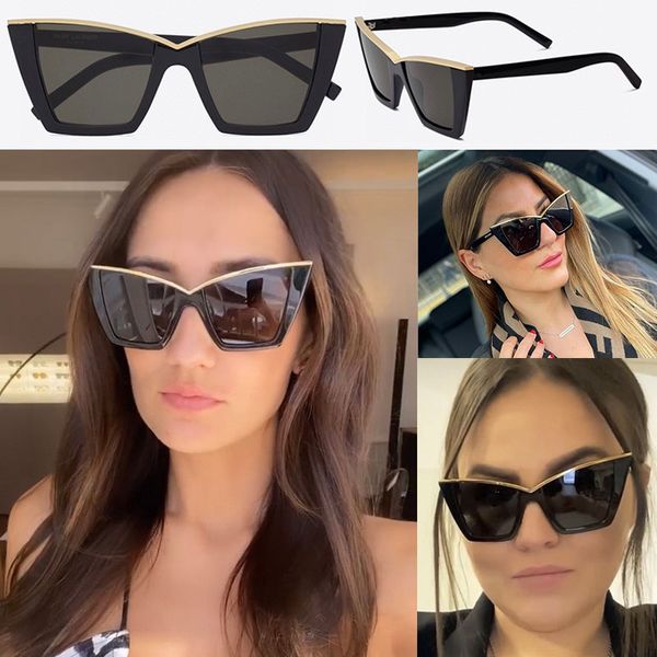 Lunettes de soleil de vacances pour femmes SL570 Designer Party Lunettes Dames Stage Style Top Haute Qualité Mode Cat Eye Frame Taille 57-17-145 avec boîte d'origine