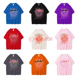 Sweat à capuche pour femmes SP5der 555 T-shirt T-shirt Street Vêtements Spider Web Pattern imprimé Couple de sport Salle Sports Wear Designer Top Top European S-2xl GH