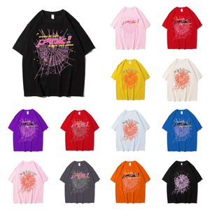 Sweat à capuche féminin SP5der 555 T-shirt T-shirt Street Vêtements Spider Web Pattern imprimé Couple de sport Salle Sports Wear Designer Top Top European S-2xl DF
