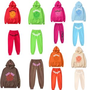 Sweat à capuche de créateur de sweat à capuche 555 Pantalons de survêtement Sweat à capuche Spider Sweat Hip Hop Tracksuit Foam Letters 555555 Paire de swetshirts Spider Pinks Swetshirts